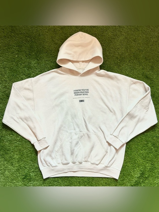 Tops - NF Real Music Lost Soul Graphic Hoodie Cream Large